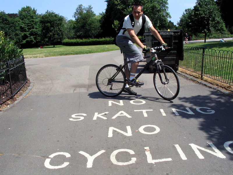 No skating, no cycling